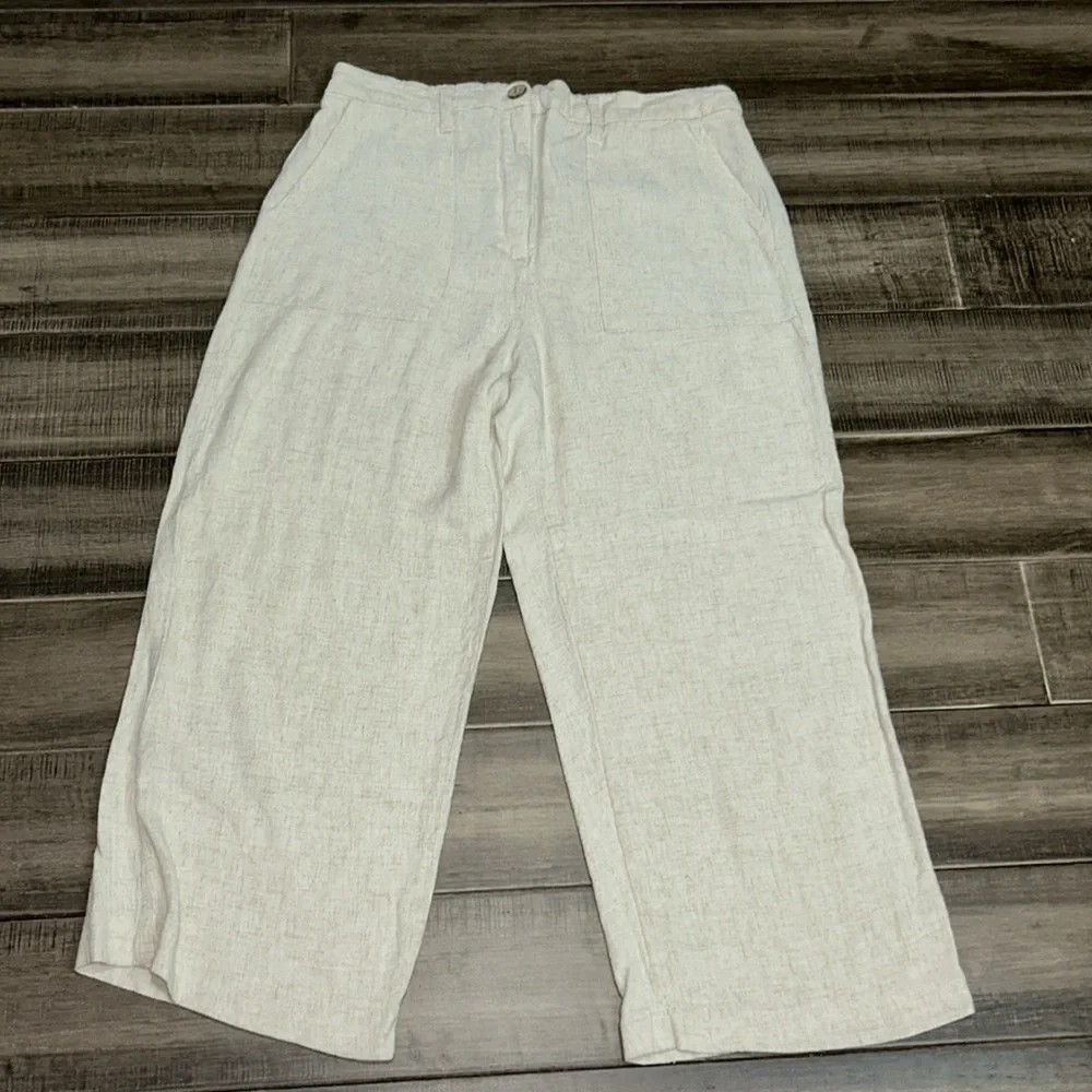 EUC Meg & Margot Cropped Wide Leg Pants Large - Picture 4 of 9